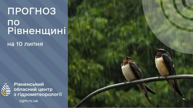 Прогноз погоди на 10 липня: похолодання до +19 у Рівненській області