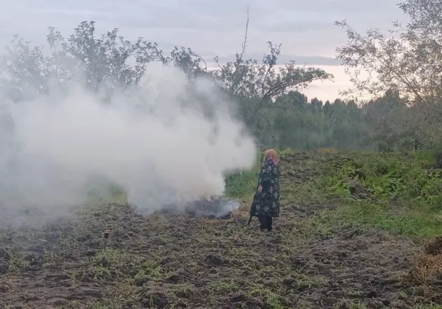 На Рівненщині жінку оштрафували за спалювання сухої трави