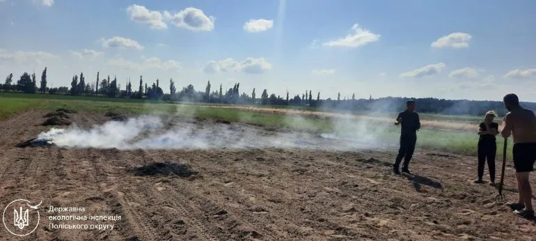 In Rivne Region, fines imposed for burning dry vegetation