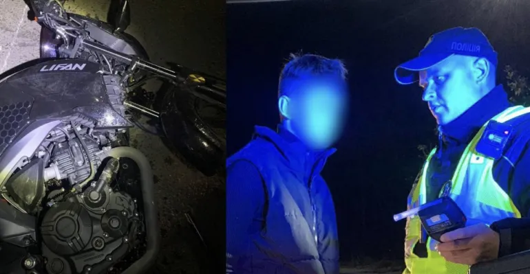 In Sarny, a 16-Year-Old Motorcyclist Caused an Accident While Intoxicated
