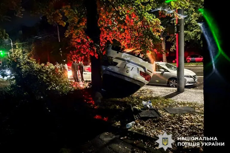 Accident in Rivne: BMW Overturned on Danilo Halytsky Street