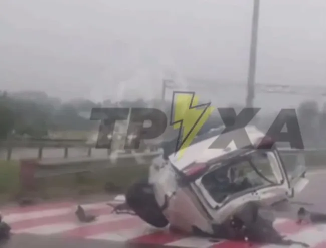 Serious Car Accident Near Hoshcha: Driver Miraculously Survived