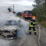 A Car Fire in a Village Near Rivne