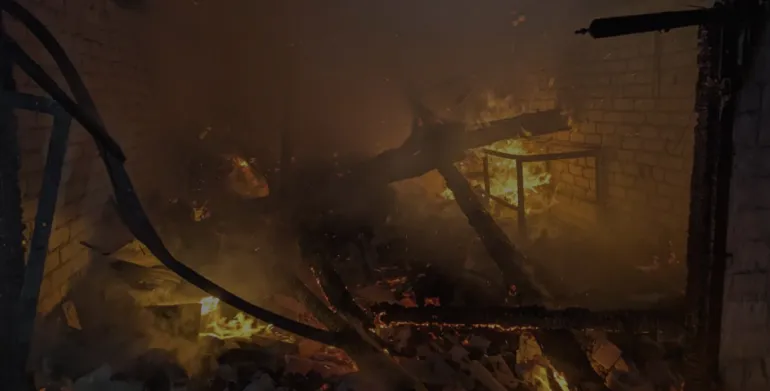 Massive Fire in Rivne Region: Rescuers Battled the Flames for Three Hours