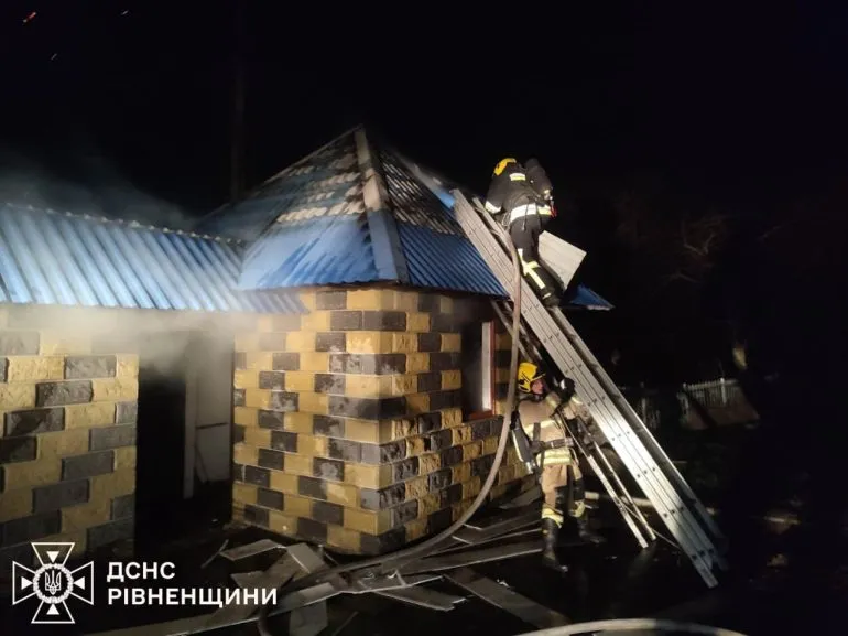Fire in a Utility Building in the Village of Velyki Selyshcha, Rivne Region