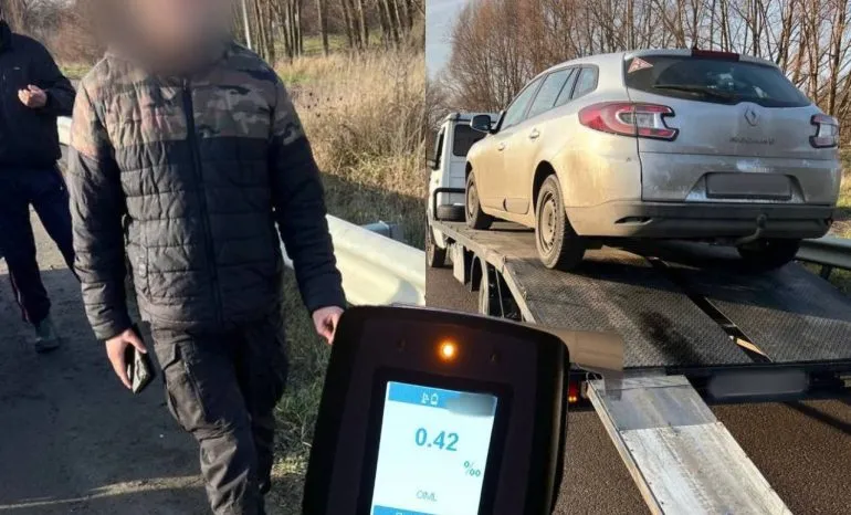 На Рівненщині поліцейські зупинили п’яного водія за перевищення швидкості