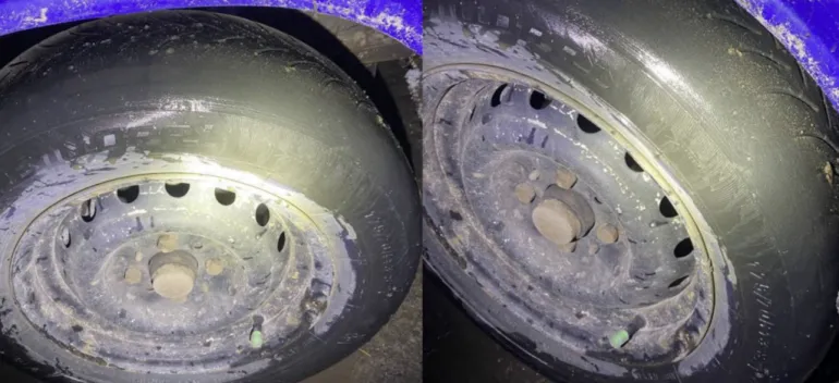 На Рівненщині затримали водія з літньою гумою на автомобілі