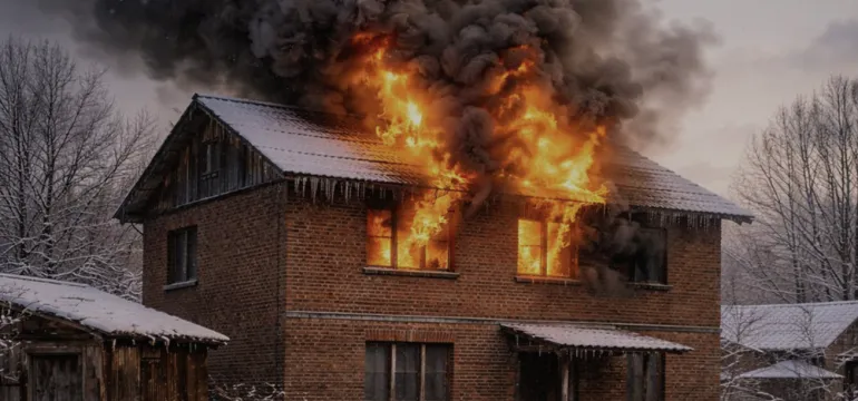 Fire in a Private House in Sarny