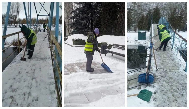 In Rivne, Streets Are Being Treated with Anti-Icing Agents