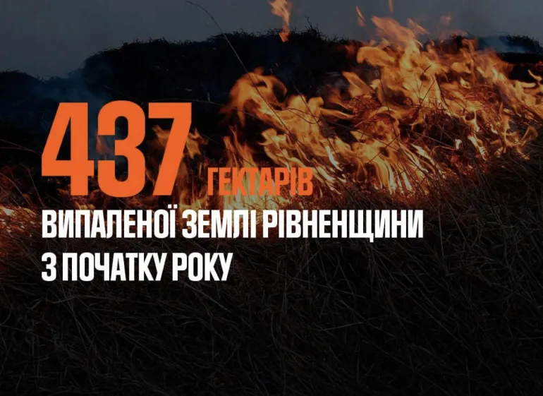 Over 400 Fires Recorded in Rivne Region in 2026
