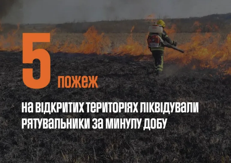 Ситуація з пожежами на Рівненщині: п’ять загорянь за добу