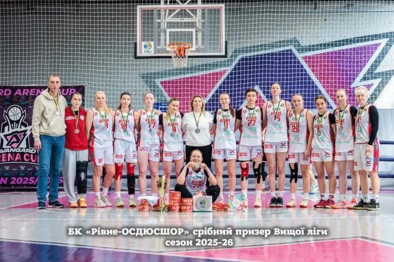 Rivne Basketball Players Won Silver at the 2025-26 Ukrainian Championship