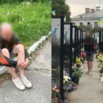An Aggressive Man Detained in Rivne Near Portraits of Heroes