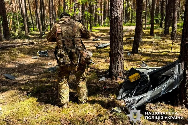 In Rivne Region, the discovery of debris from downed drones continues